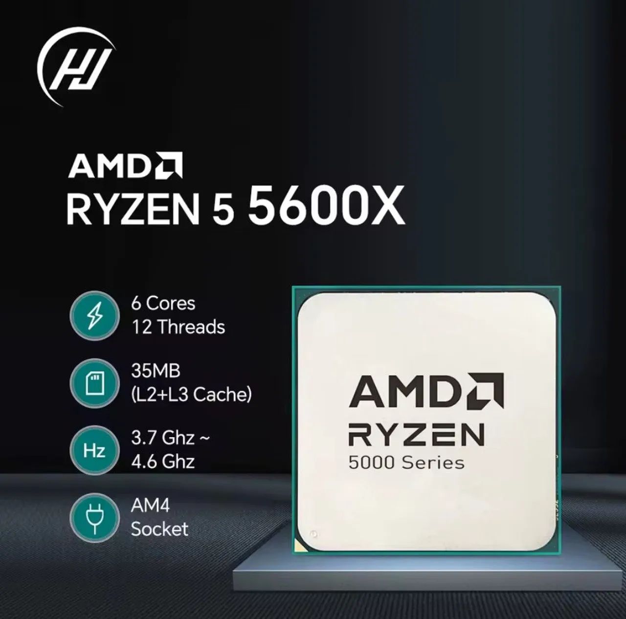 AMD Ryzen 5 5600X 本体のみ Processador AMD Ryzen 5 5600X 6-Core 4.6GHz, Alta Performance AM4