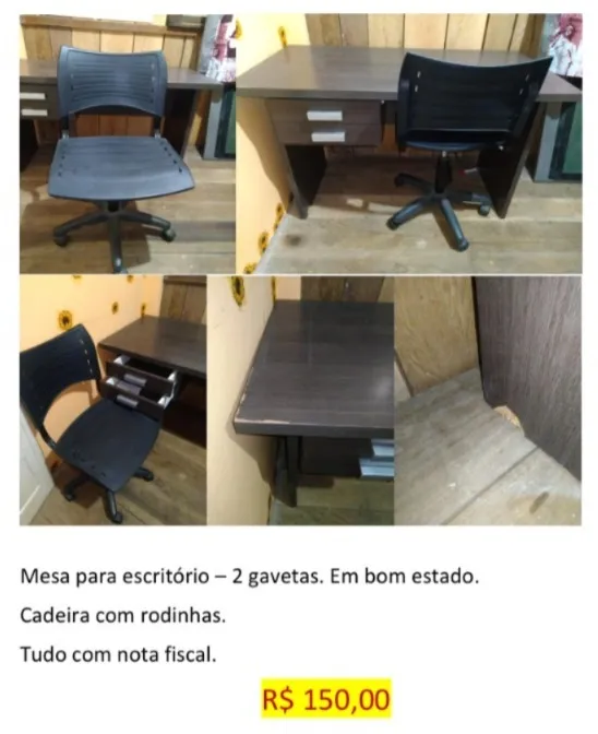 Vendo mesa de escritório