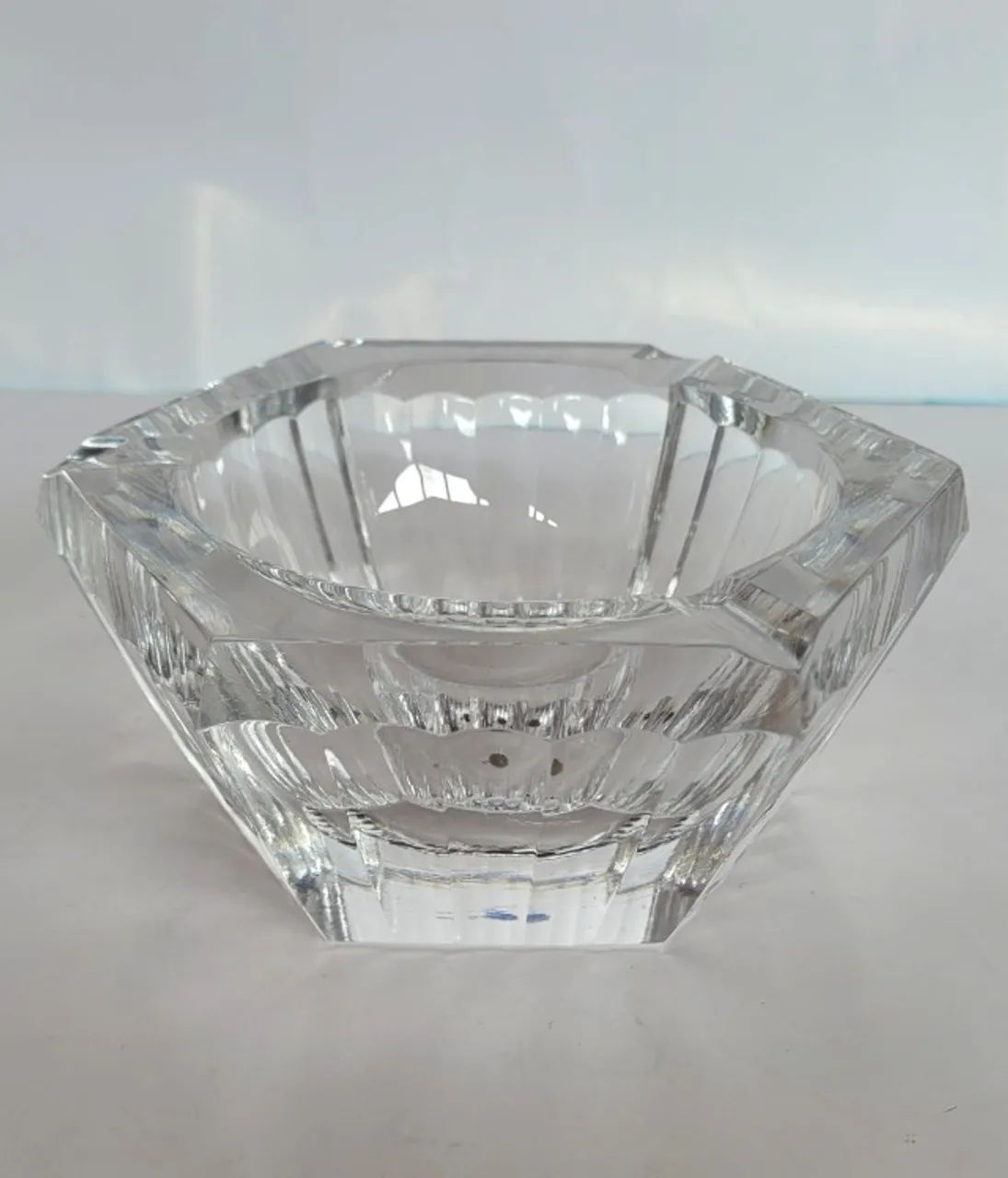 Cinzeiro de Cristal Val Saint Lambert Lapidado