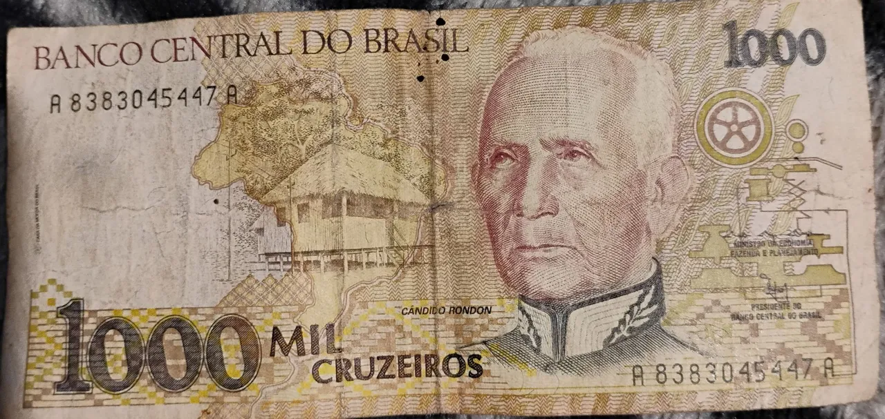 Cédula 1000 Cruzeiros - Rara Nota Antiga