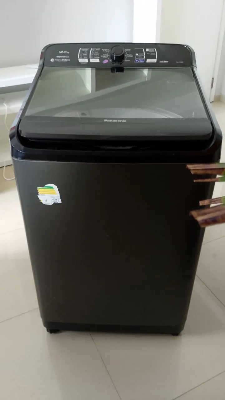 Máquina de lavar roupas 12k Marca Panasonic Material Inox - Foto 2