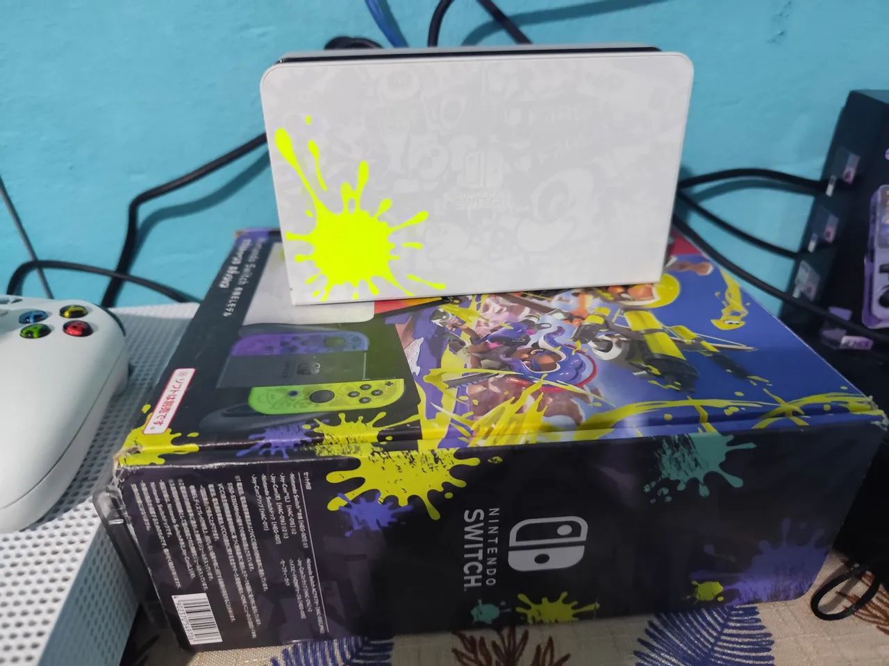 Nintendo Switchbo oled desbloqueado edição splatoon  - Foto 2