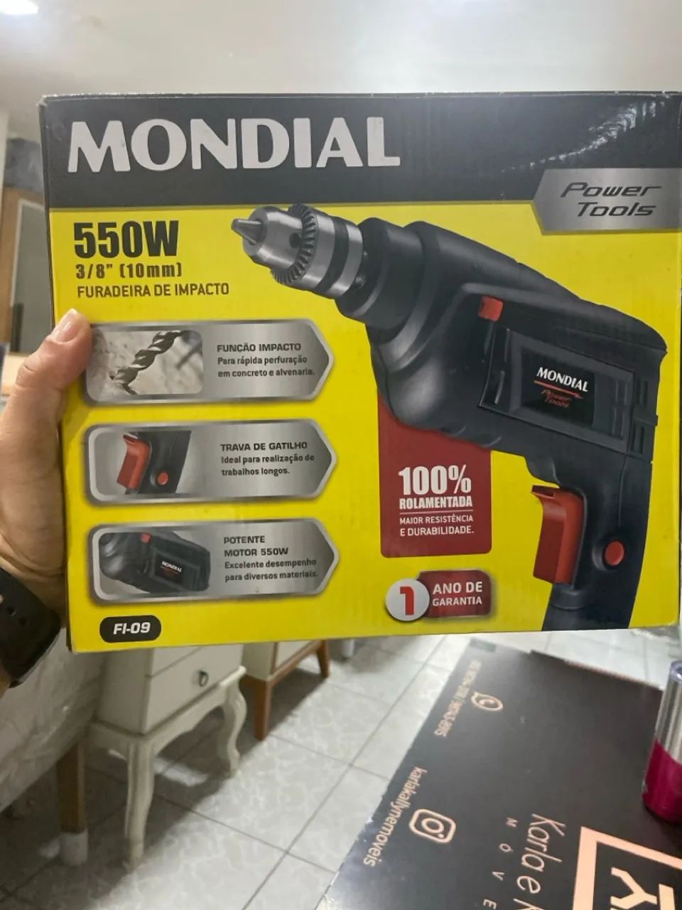 Furadeira de Impacto Mondial 550W 3/8''