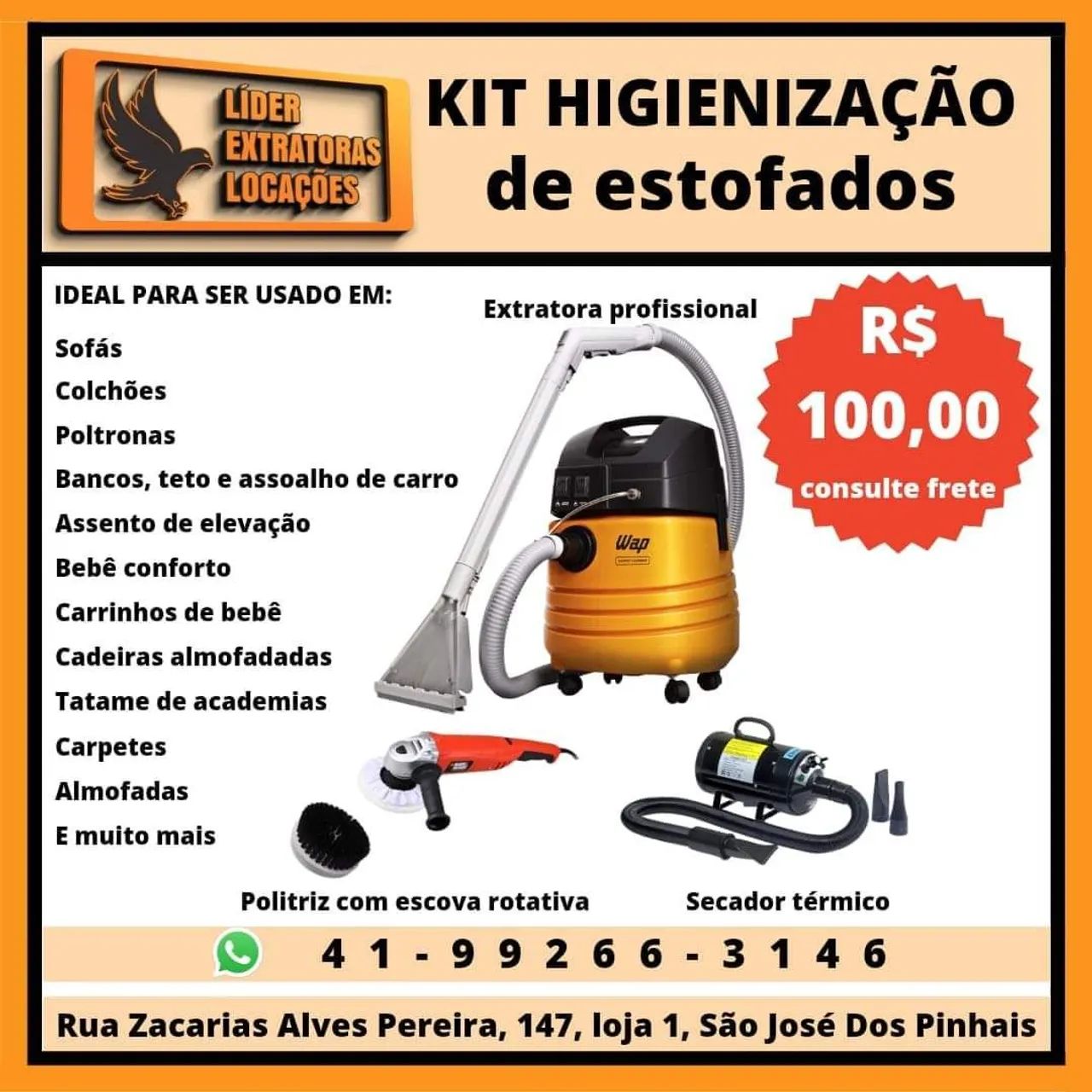 Kit Higienização de Estofados Profissional