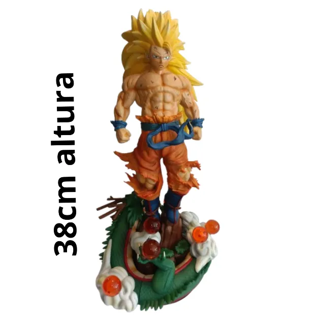 Estátua Goku Super Saiyajin 3 Dragon Ball Impressão 3d