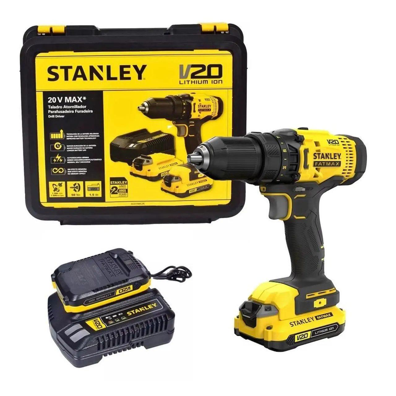 Furadeira/Parafusadeira Stanley V20 20V