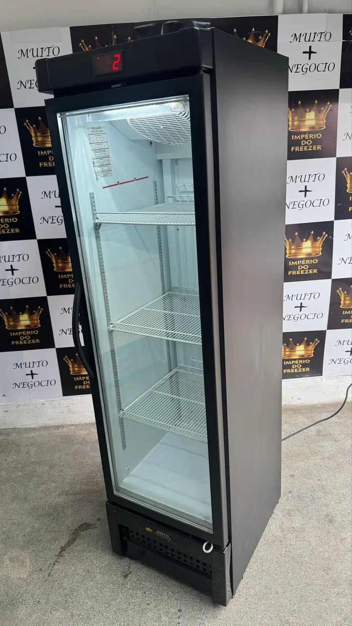 Freezer slim metalfrio congelados vf28 preto - Foto 3
