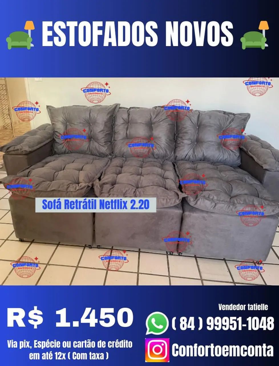 Sofá Retrátil Netflix 2.0 - Novo diretamente da fábrica  - Foto 5