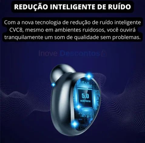 FONE DE OUVIDO SEM FIO E A PROVA D'ÁGUA - PAGUE SÓ NA ENTREGA - Foto 5