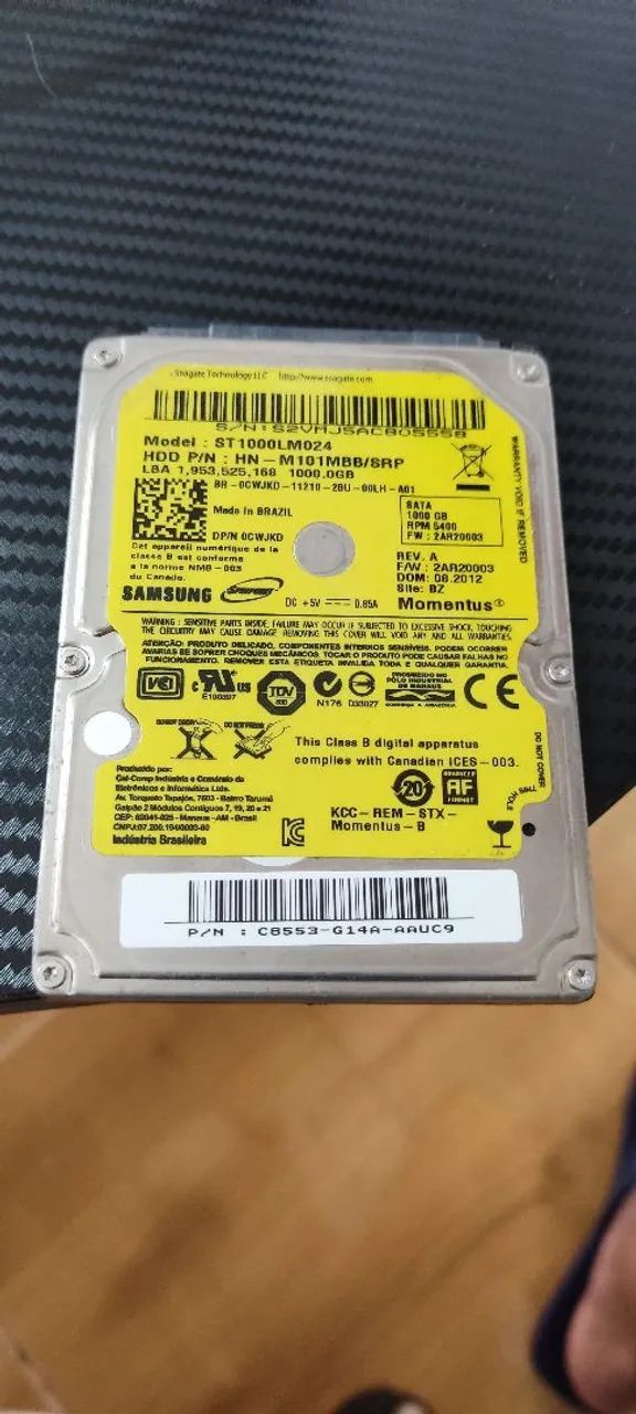 HD Samsung 1TB SATA 2.5 - Foto 2