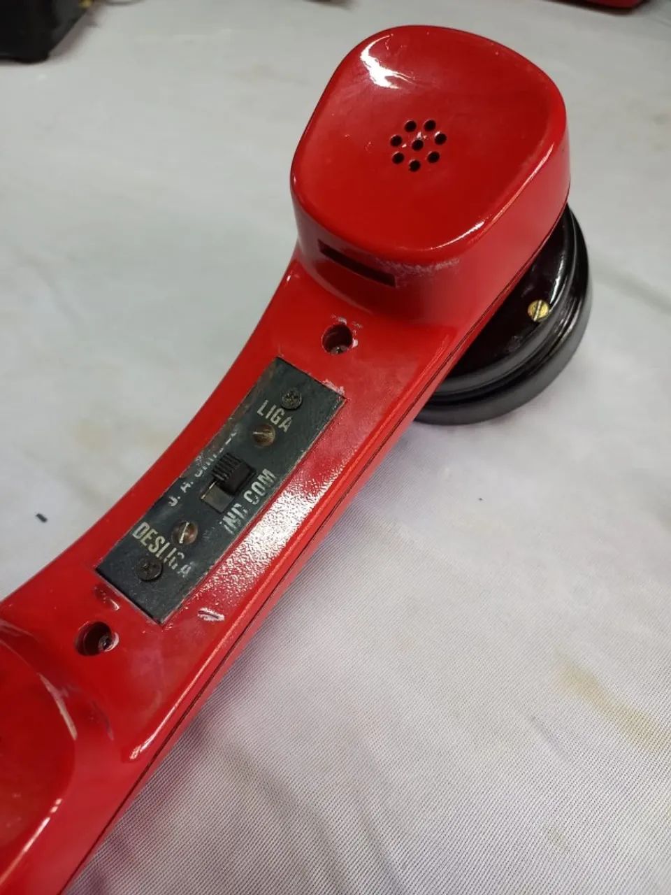 Telefone Antigo Para Decoração Vermelho - Foto 4