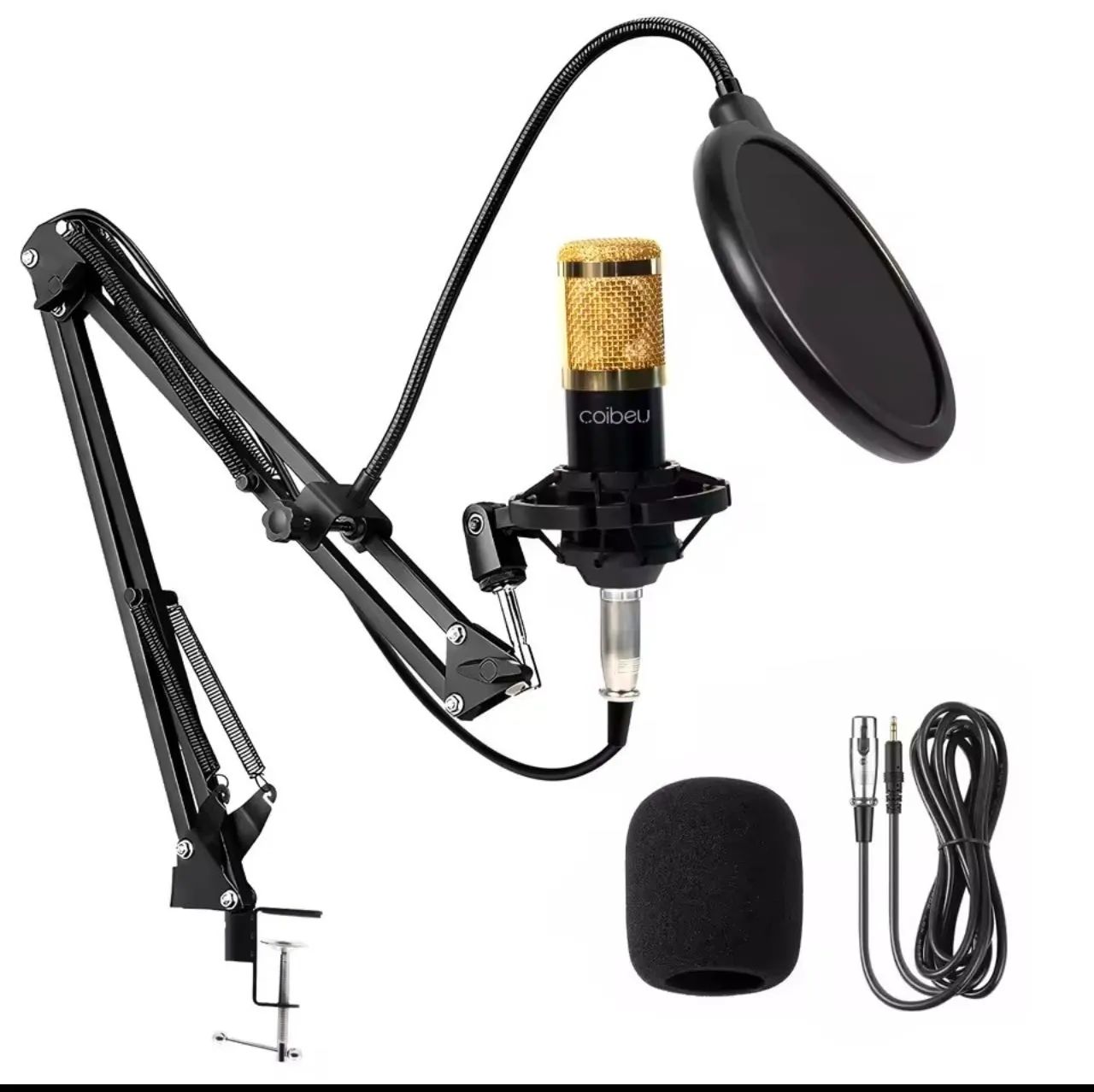 Kit completo e original, microfone condensador profissional bm800 com acessórios  - Foto 2