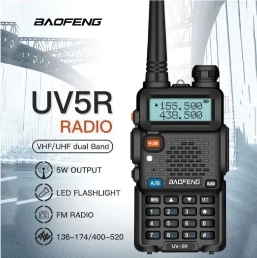 Rádio Comunicador Baofeng 5R Novo Entregamos Todos Acessórios 