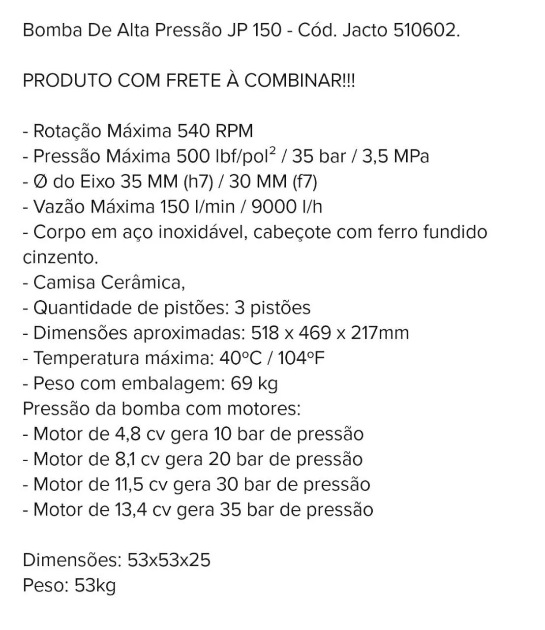Bomba JP150 jacto - Foto 4