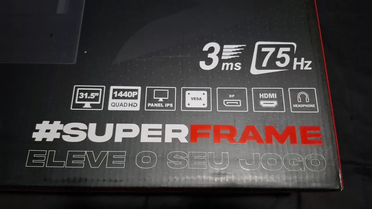 Monitor gamer superframe vision QDHD 32p ips na caixa  - Foto 3