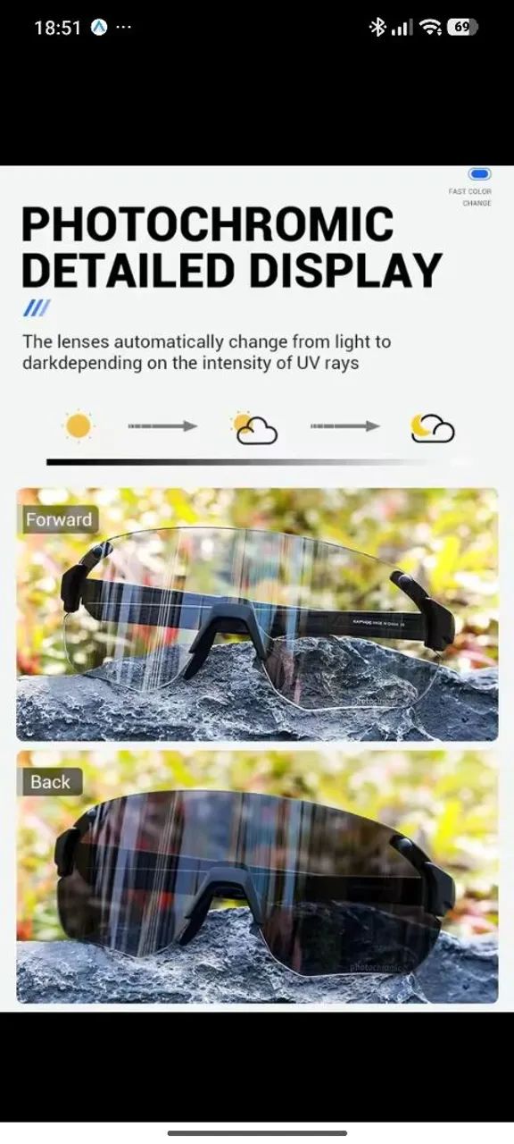 Óculos ciclismo corrida skate lentes fotocromática zero top - Foto 3