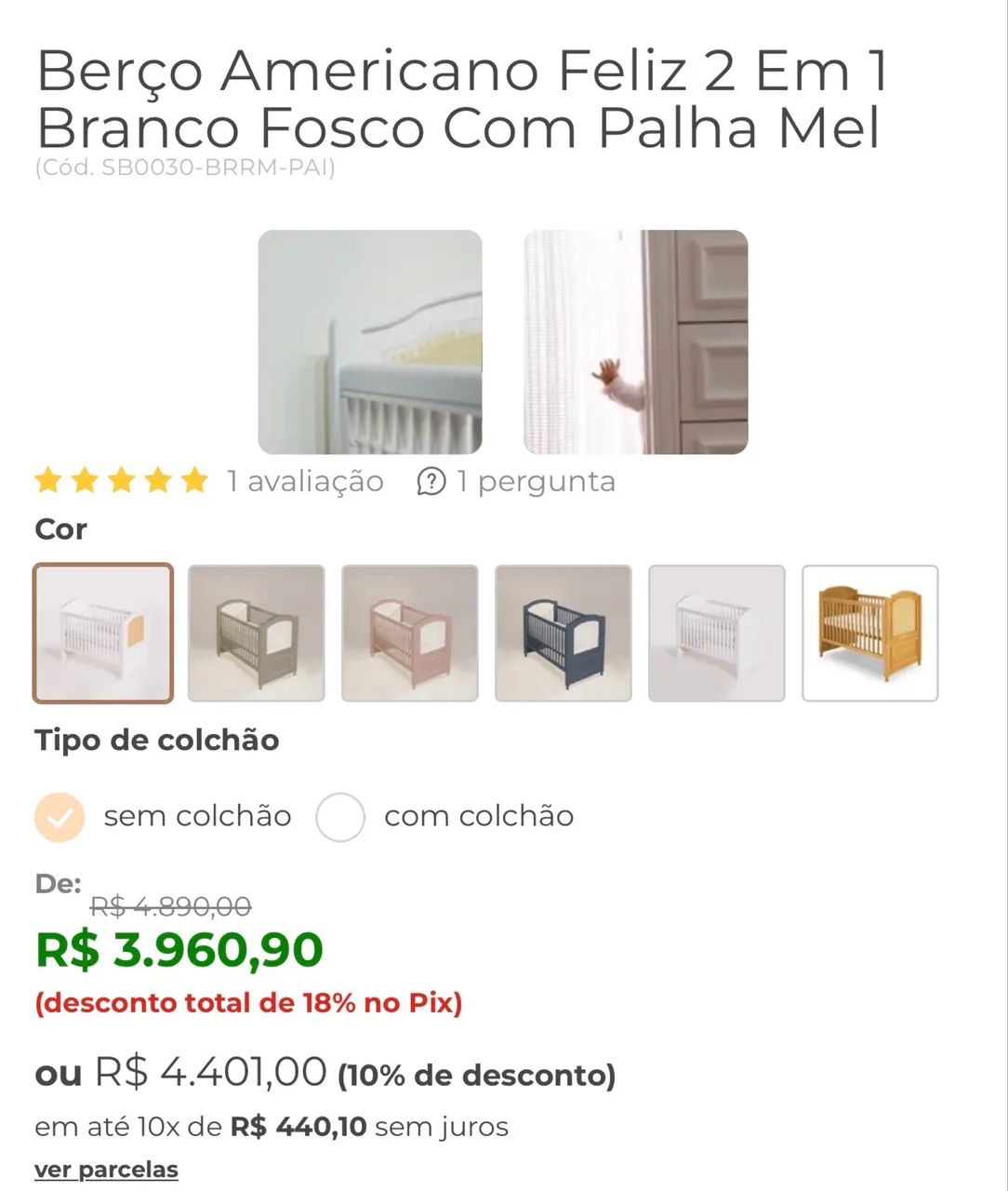 Berço Americano 2 em 1 - Foto 4