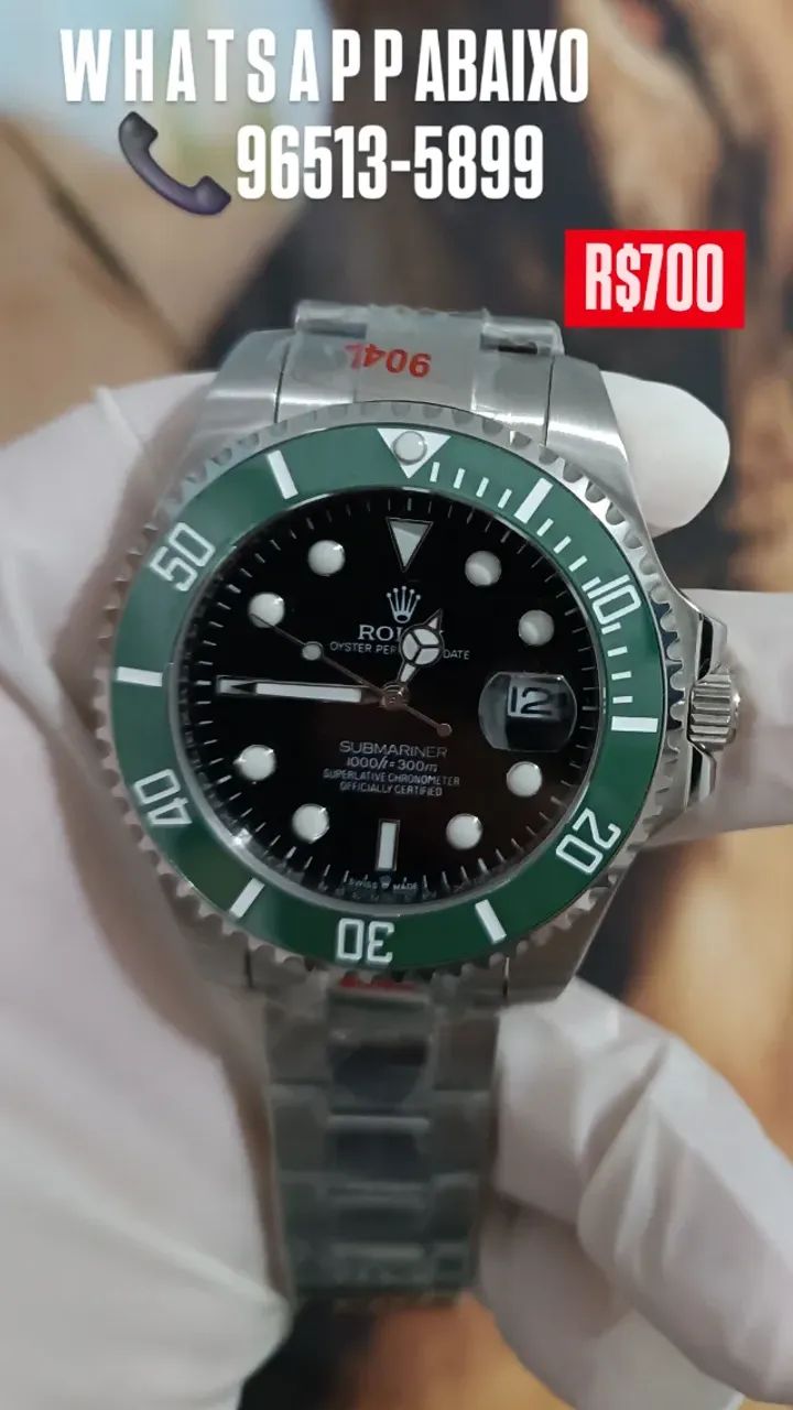 Relógio ROLEX SUBMARINER AUTOMÁTICO MODEzlO STARBUCKS 