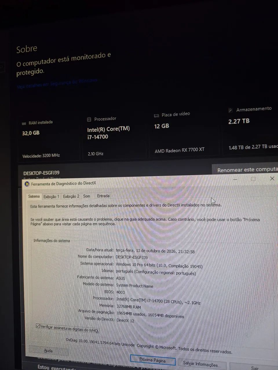 Processador i7-14700 seminovo