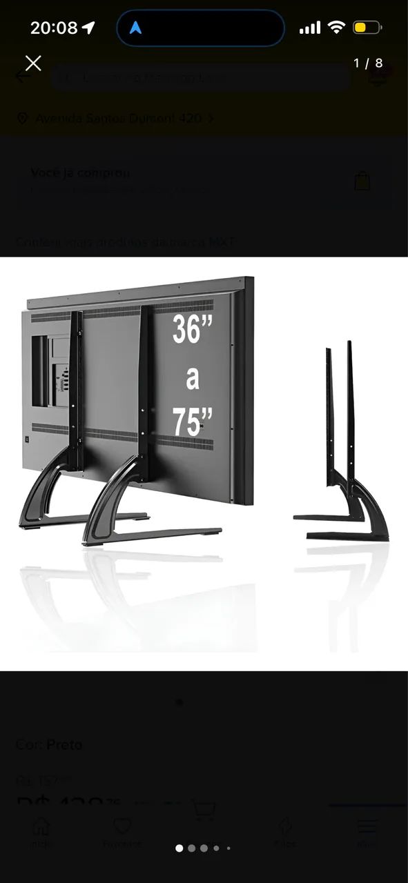 Suporte Universal Base Pé Para Tv Monitores Samsung LG Aoc 