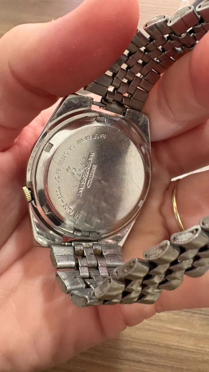 Relógio Seiko 5 Automático Vintage Dourado - Foto 2