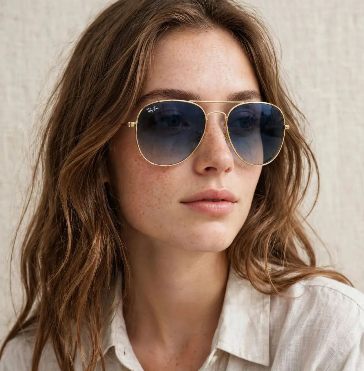 Oculos de Sol Aviador Rayban Dourado - Foto 2