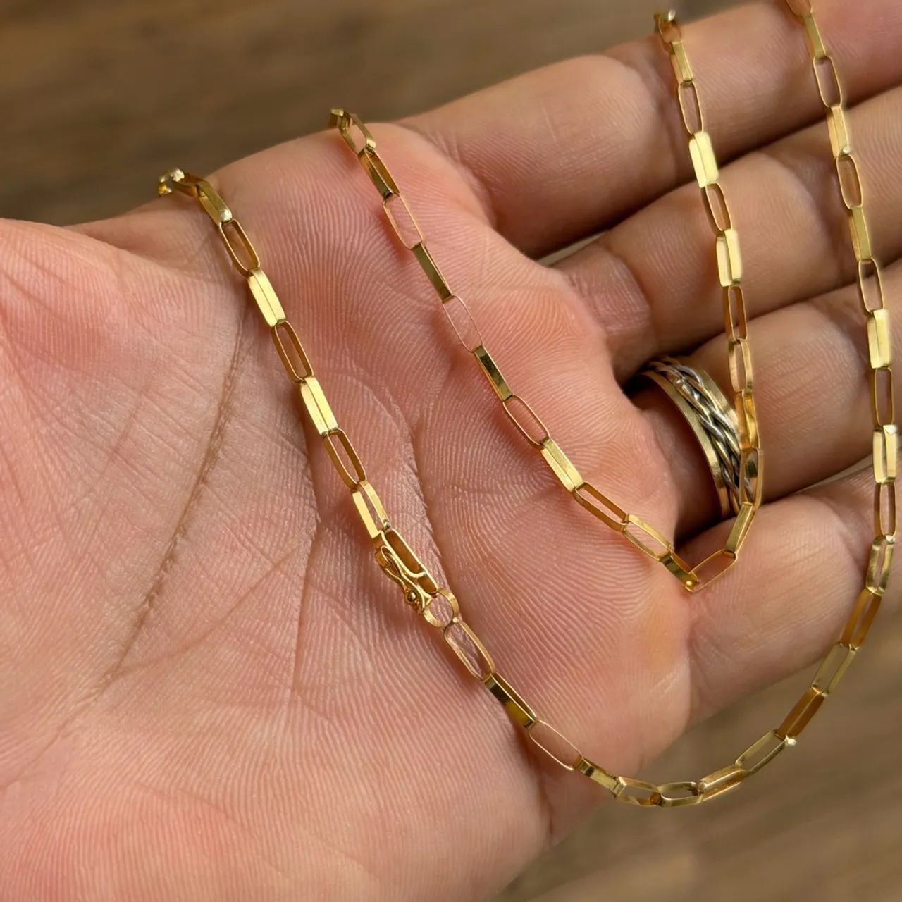 Cordão de Ouro 18k Tijolinho  - Foto 2