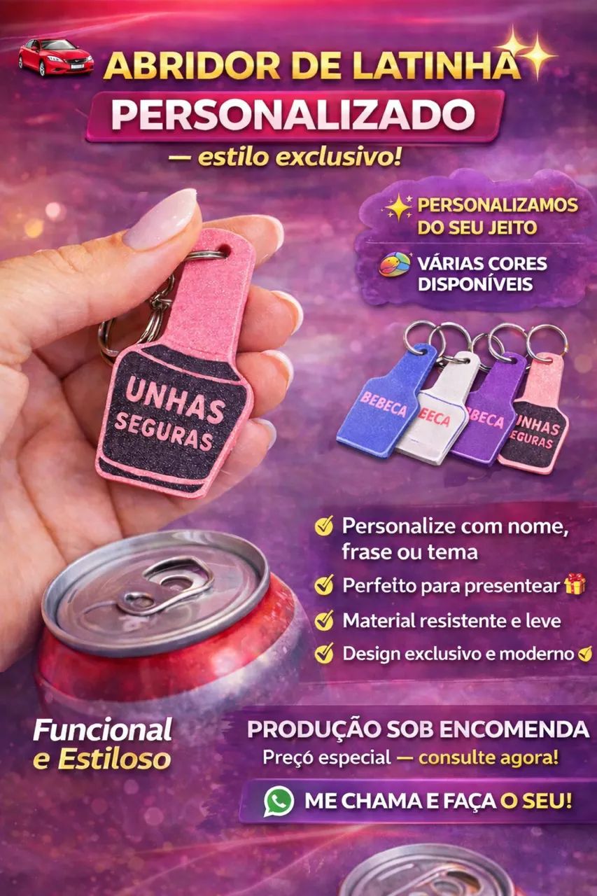 Chaveiro de abridor de latinha 