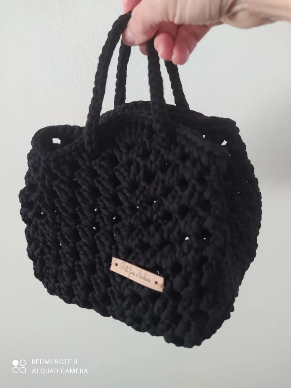 Bolsa em crochê modelo flor de lótus  - Foto 3