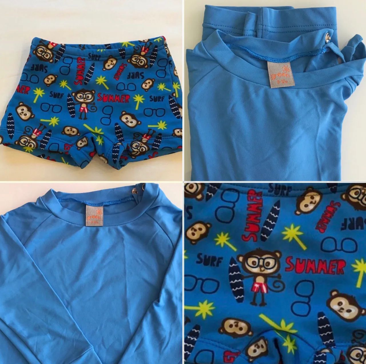 Kit sunga + camisa UV bebê - Foto 3