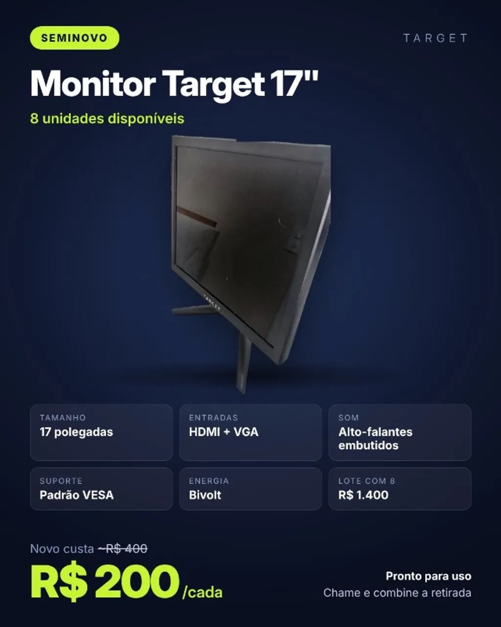 Tela Target MG17, preto