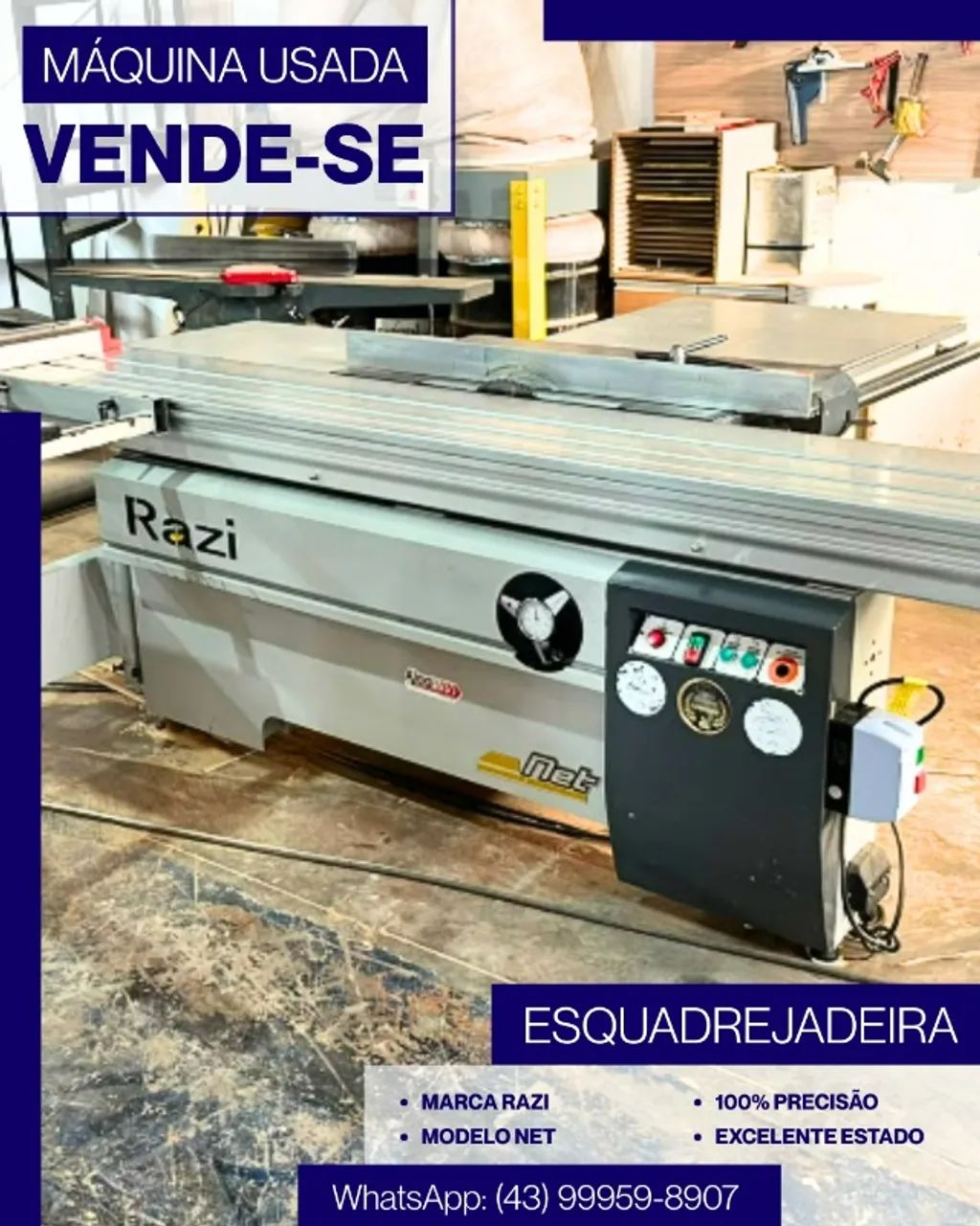 Máquinas usadas para marcenaria!