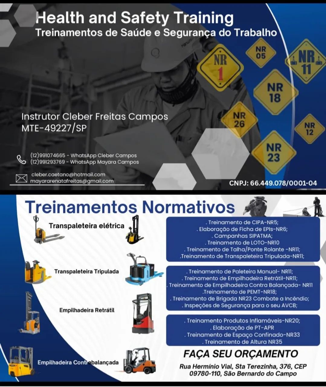 Treinamentos  de Segurança do Trabalho 