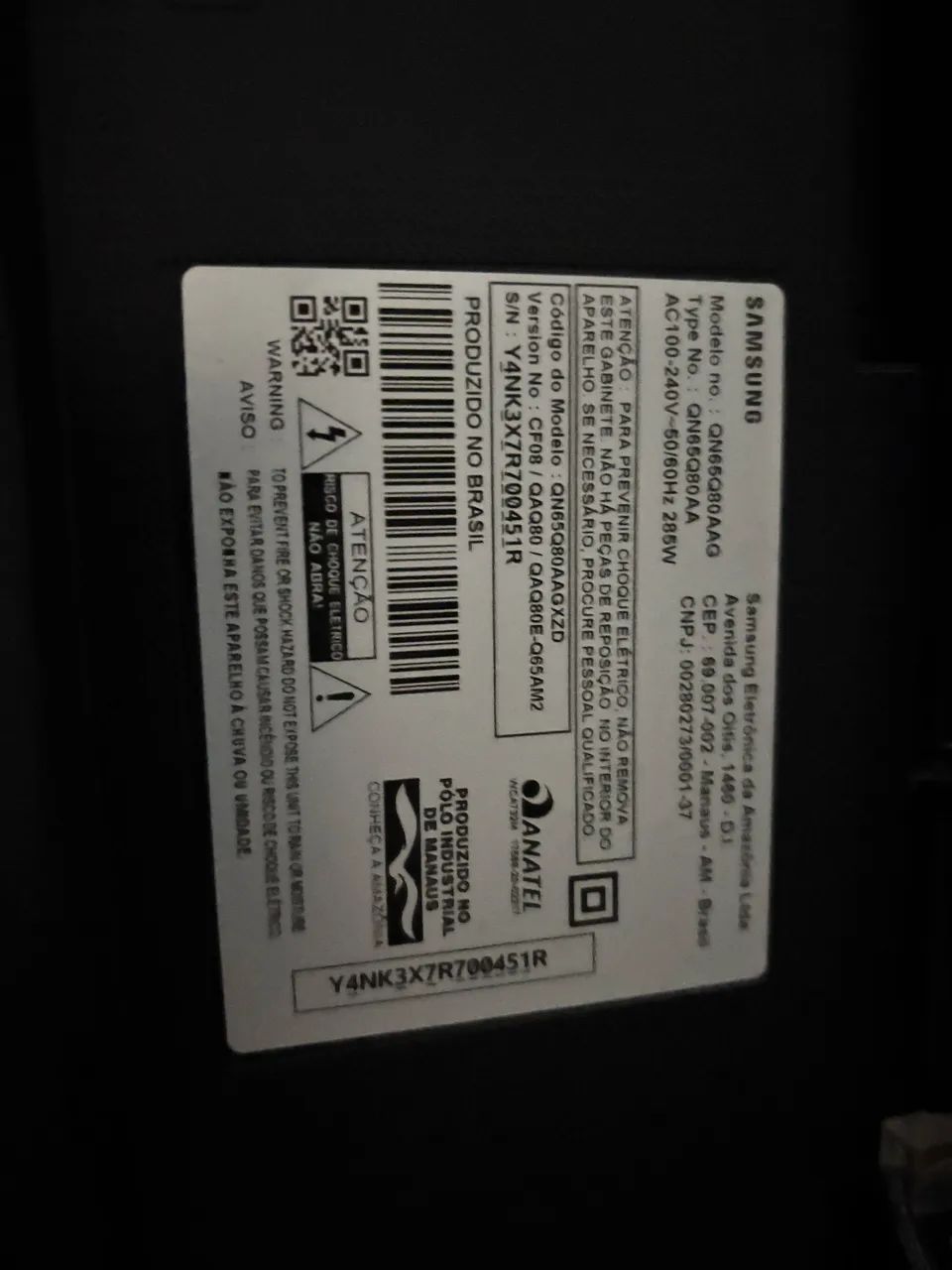 TV Samsung 65 QLED com defeito - Foto 2