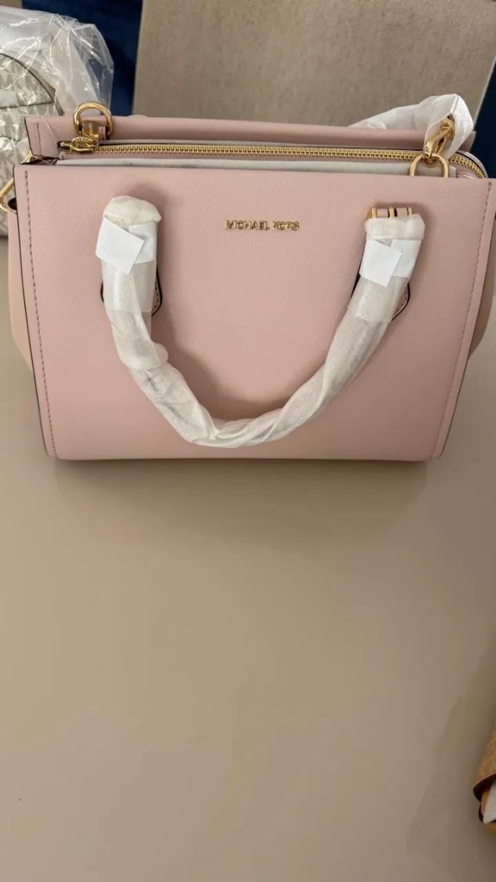 BOLSA MICHAEL KORS MEDIA MARILYN COR ROSA - Foto 2