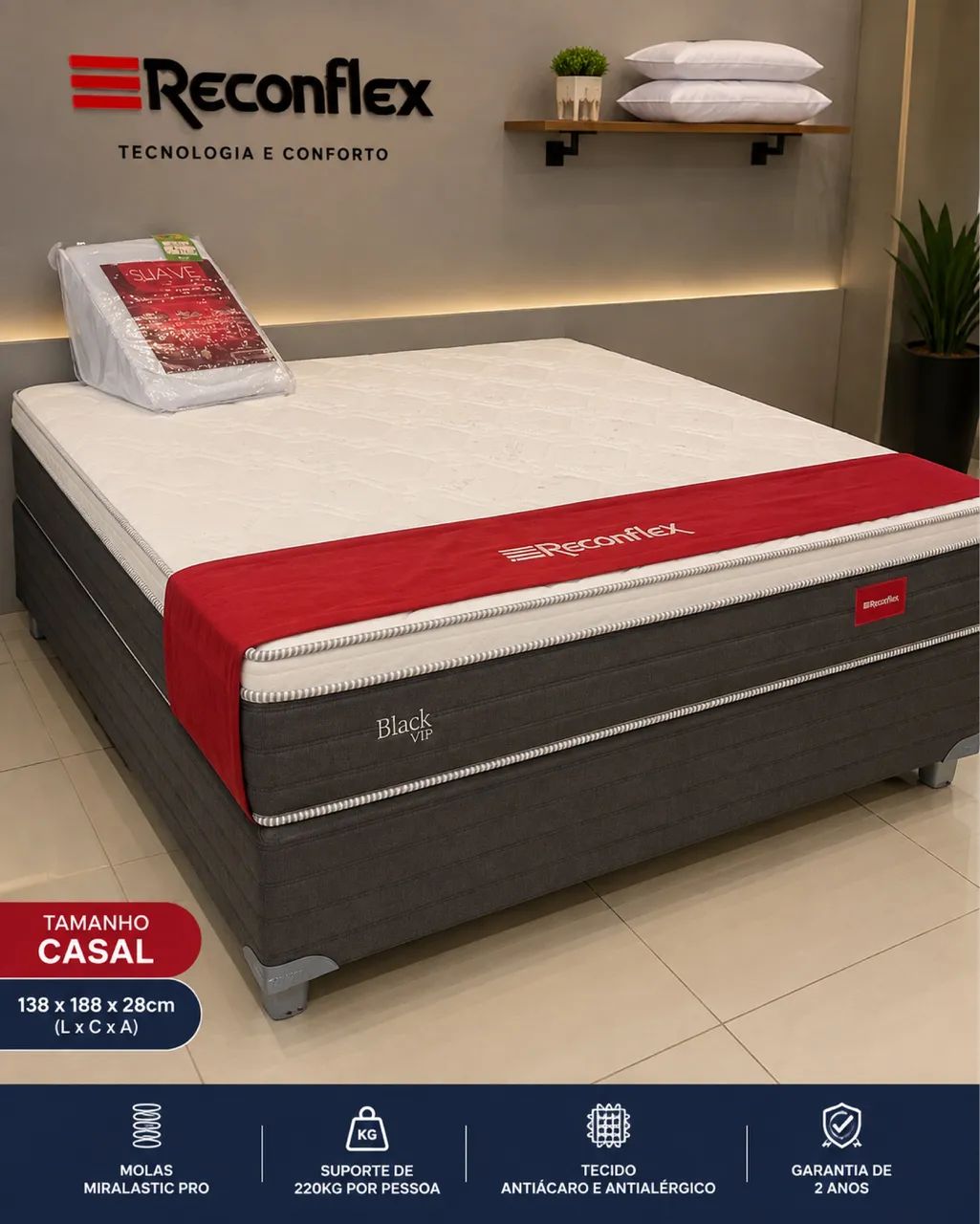 Cama Box colchão + base separados molas ensacadas 