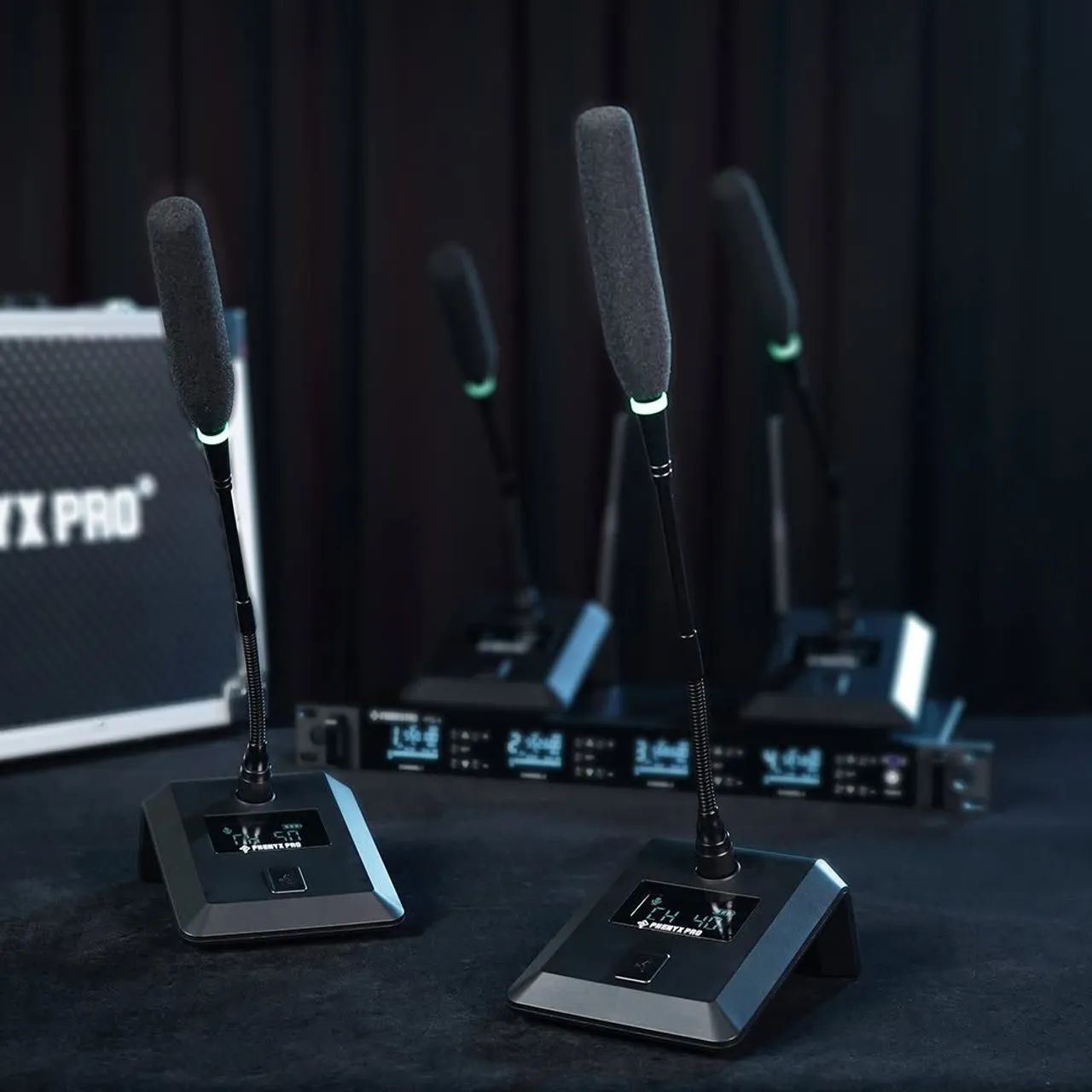 Sistema Quadruplo de Microfone Sem Fio Gooseneck para Conferências - Foto 3