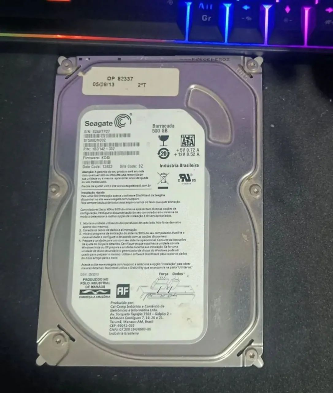 HD SEAGATE USADO 500GB