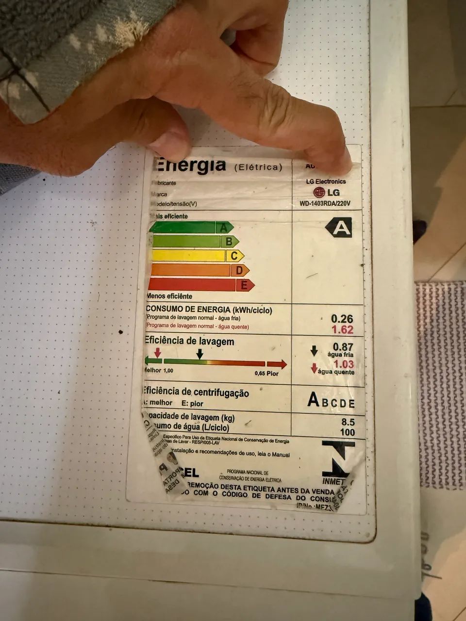 Lava e seca LG 220 V - 8,5kg 