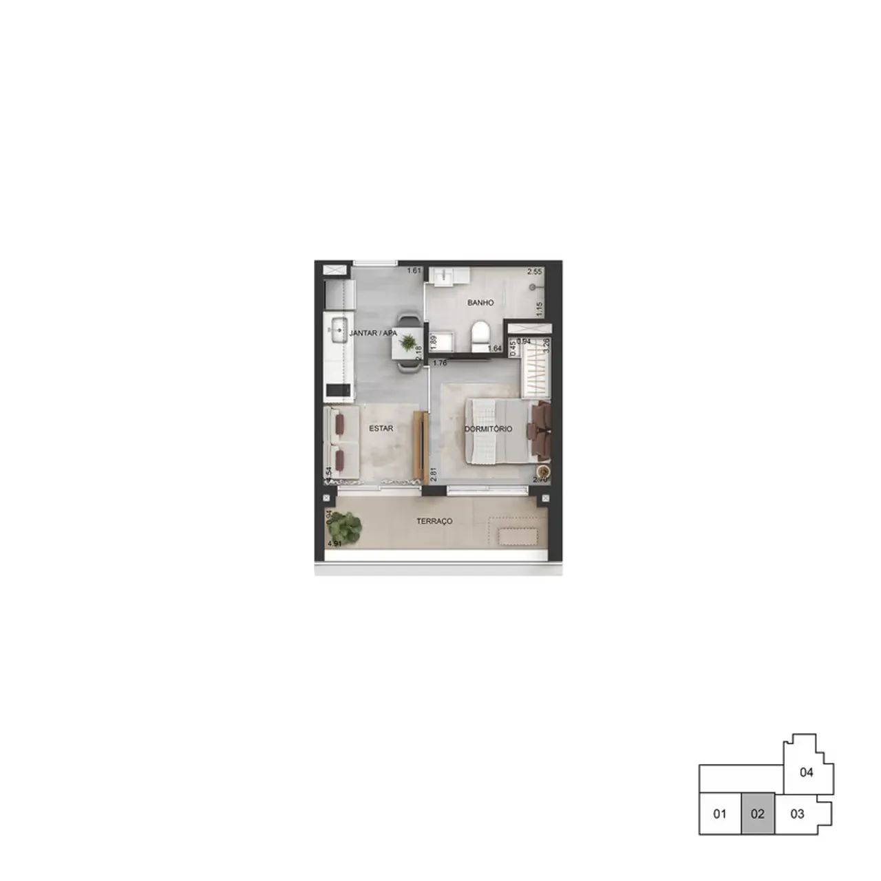 Apartamento para locação em Higienópolis com 1 quarto, 34m² - Foto 2