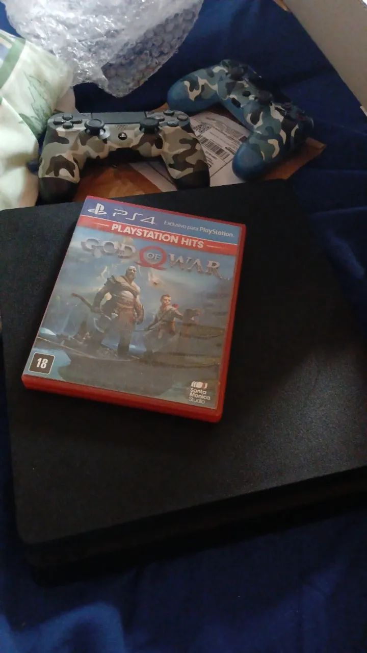 Ps4 com jogos 2 controle e fone