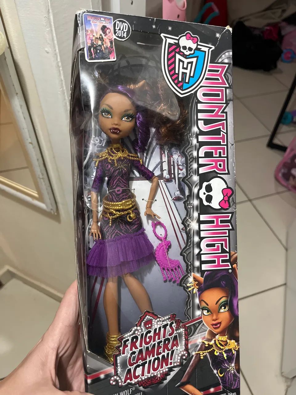 Monster High Clawdeen Wolf Frights Camera Action Black Carpet 2014