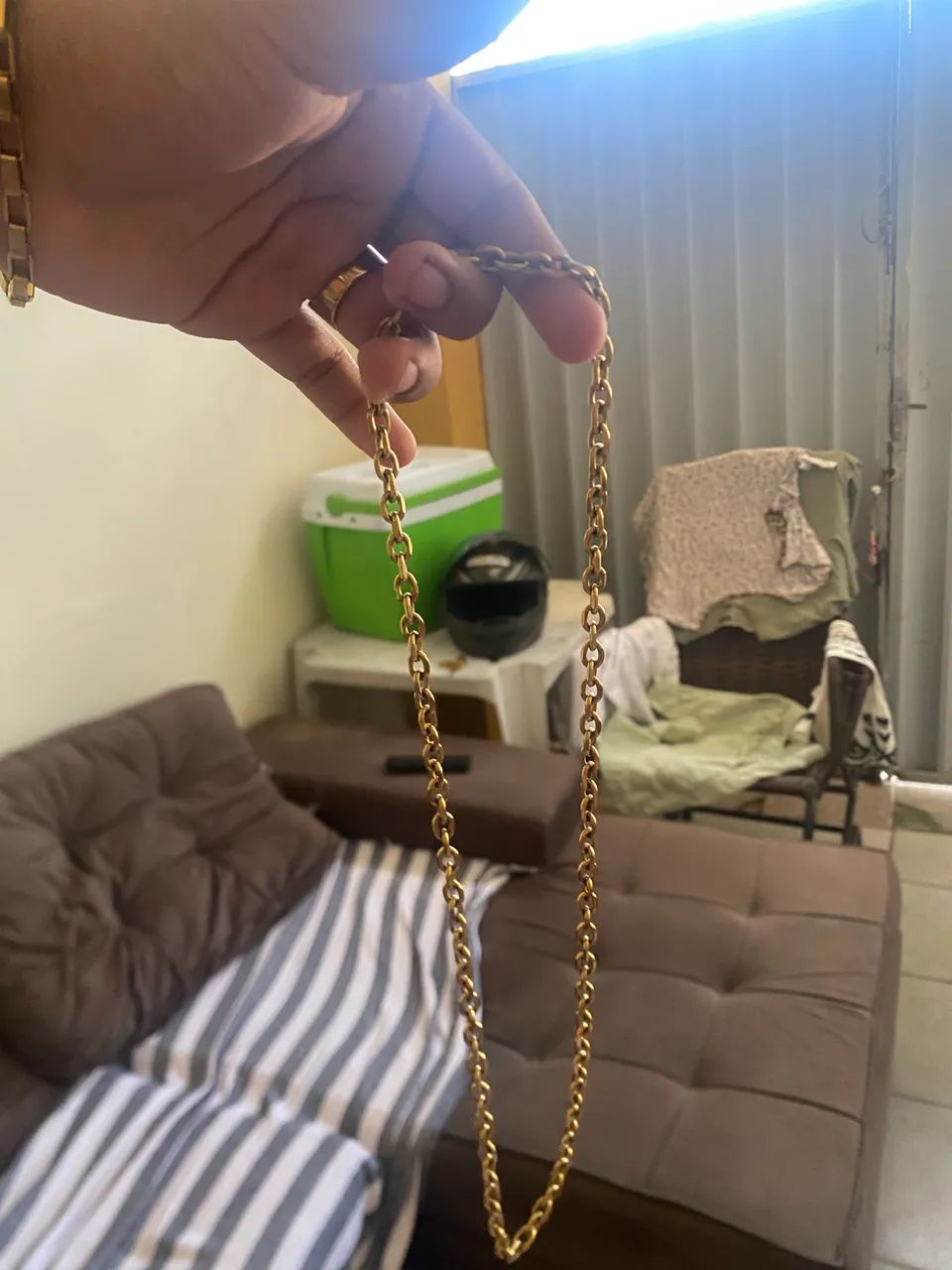 Corrente 8 mm banhada com 1 camada de ouro  - Foto 4