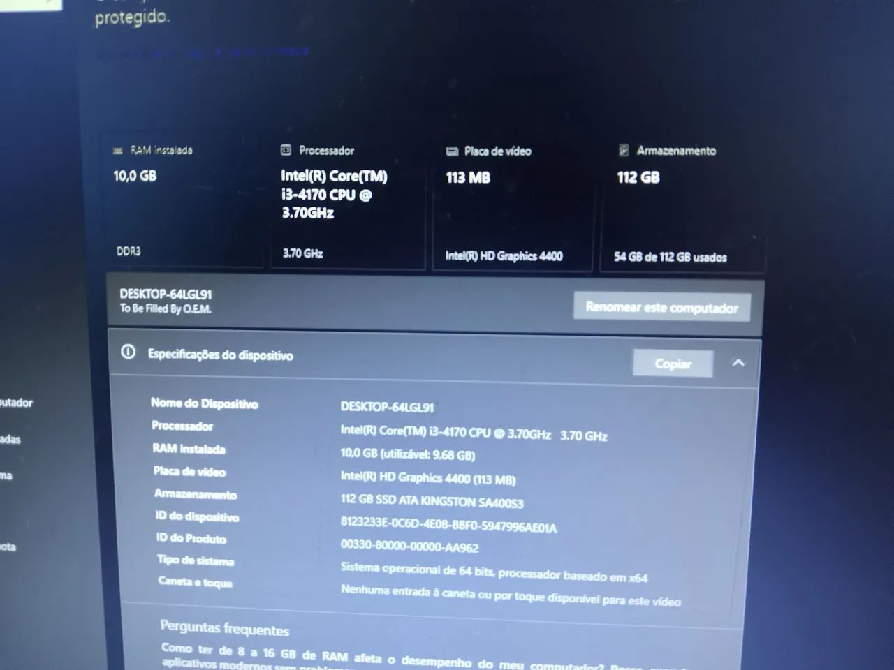 Computador semi gamer