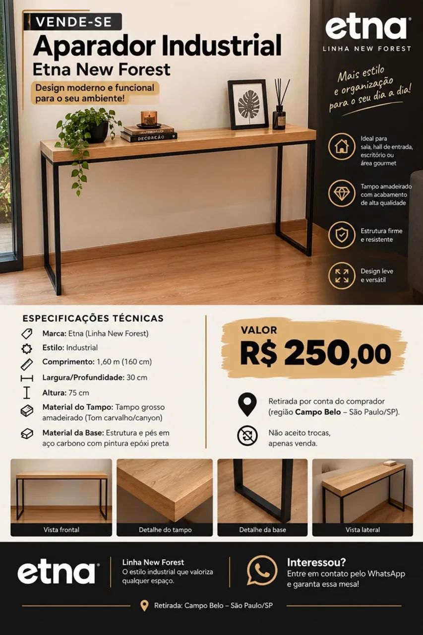 Aparador modelo industrial 