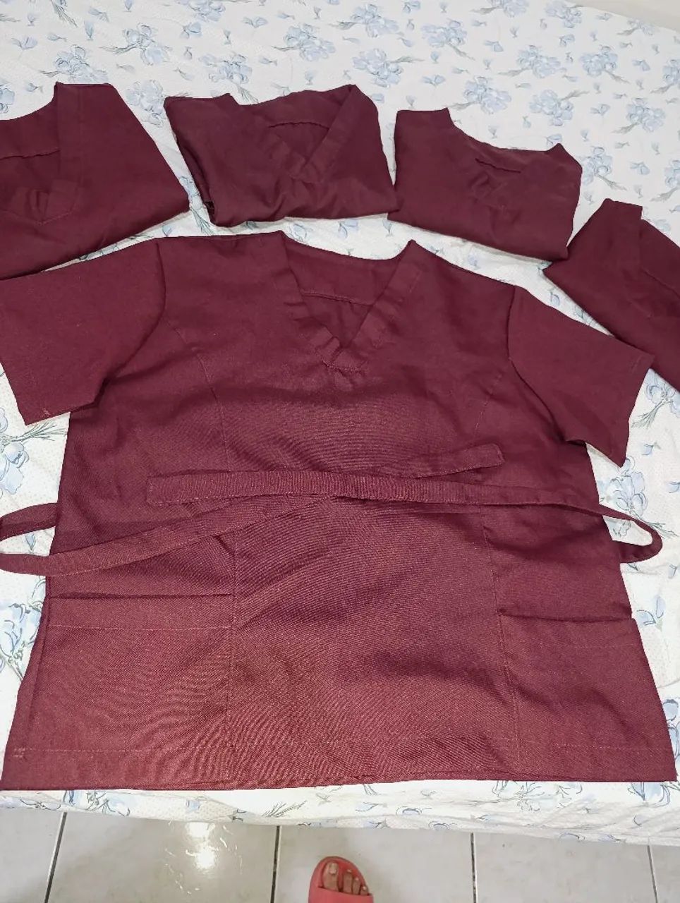 Kit 5 scrub/ uniforme de trabalho/ pijama hospitalar/ fardamento 