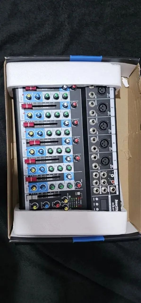 Console De Mixagem Smartvox Svm-07 - 7 Canais Com Bluetooth