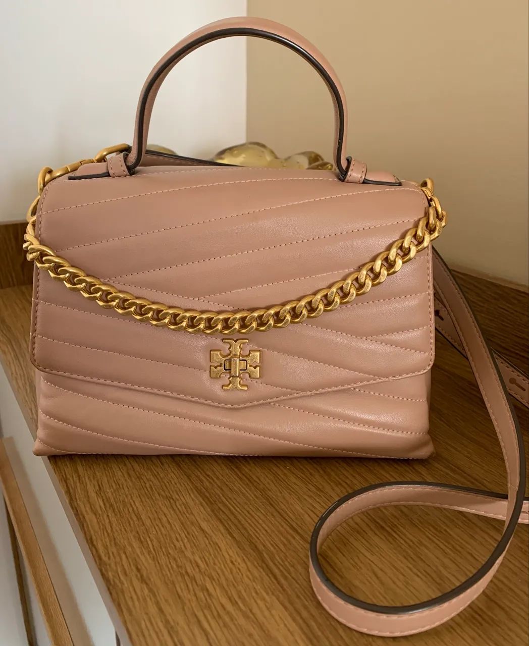 Bolsa tory burch kira chevron nude