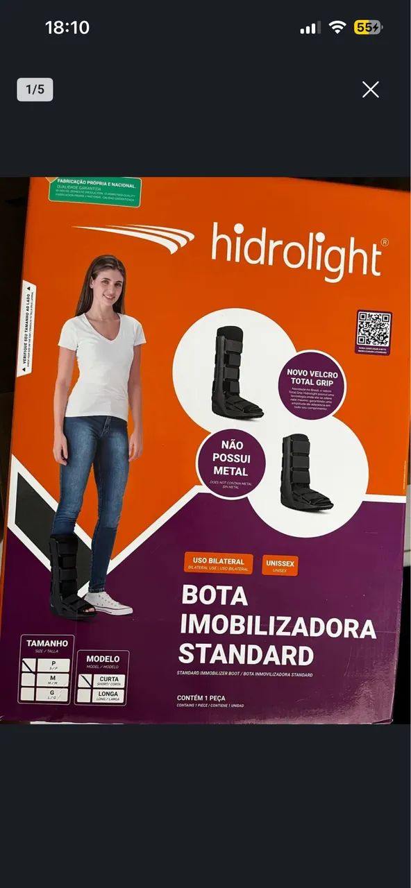 Bota ortopédica -  cano curto P - Foto 2