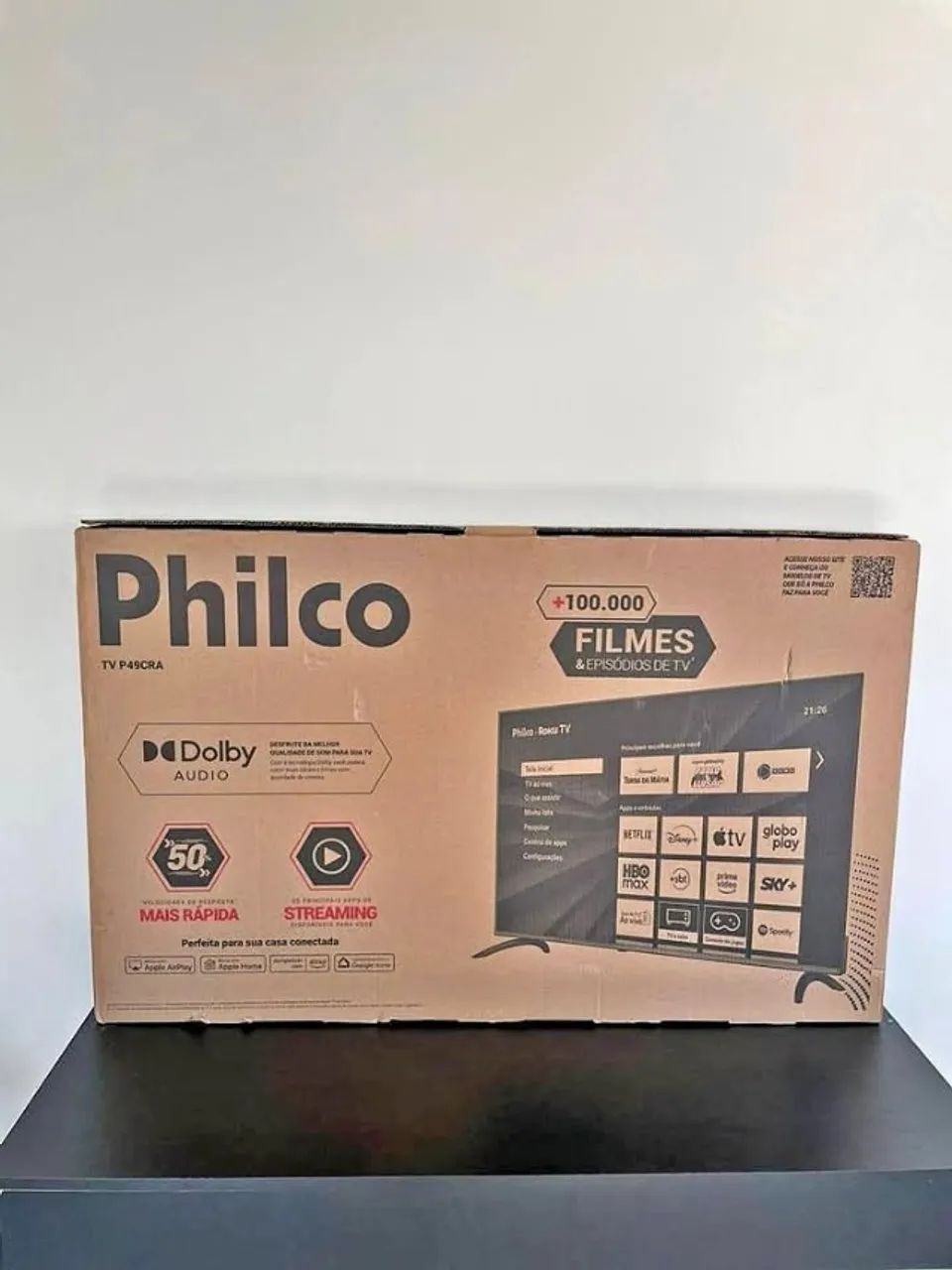 Smart TV Philco 49 Polegadas UHD 4K Roku Bivolt Nova Lacrada Faço entrega